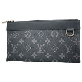 Louis Vuitton Monogram Eclipse Pochette Discovery PM M44323 Preto