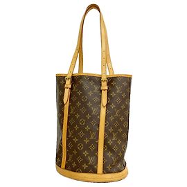 Sac Tote Louis Vuitton Monogram Bucket GM Marron