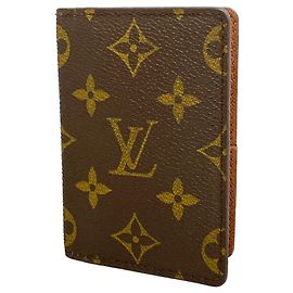 Louis Vuitton Monogram Organizer de Poche Card Case Castaño