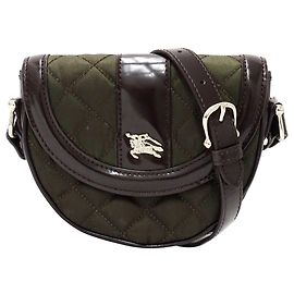 Borsa a tracolla Burberry in nylon kaki marrone Cachi