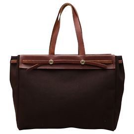 Hermès Hermes Herbag Cabas MM Tote Bag Brown