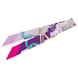 Hermès Hermes Twilly Eperon d'or Foulard Multicolore Porpora