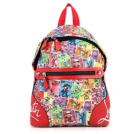 Christian Louboutin Rucksack aus rotem Canvas Rot