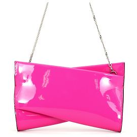 Bolsa de ombro em couro envernizado rosa Christian Louboutin Rosa