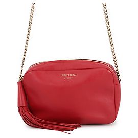 Bolso de hombro de piel Attini Jimmy Choo Roja