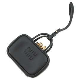 Miu Miu Micro Leather Handbag Charm Black