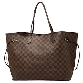 Borsa Tote Louis Vuitton Damier Neverfull GM Marrone