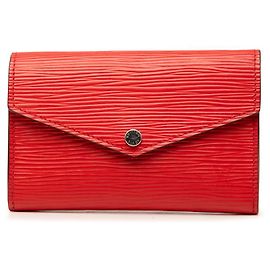 Louis Vuitton Epi Clefs Rabat Coin Case Roja
