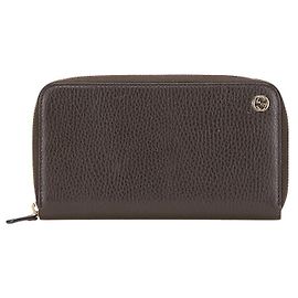 Cartera larga Gucci Interlocking G Castaño
