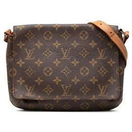 Louis Vuitton Musette Tango Short Shoulder Bag Brown