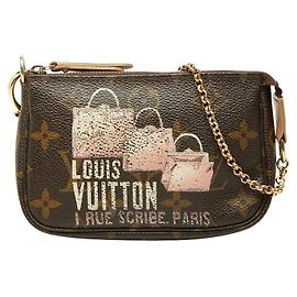 Louis Vuitton Mini Pochette Accessoire Castaño