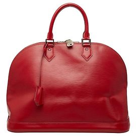 Louis Vuitton Alma GM Handbag Red