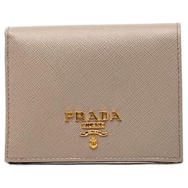 Portefeuille Prada Saffiano Bi-fold Gris