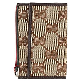 Gucci GG Canvas Key Case 6 Hooks Brown Beige