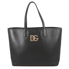 Saco Tote em couro FEFE Medium Dolce & Gabbana Preto