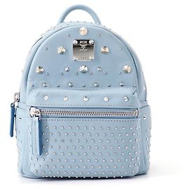 MCM Stark Special Bebeboo Leather Backpack Light blue