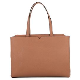 Borsa Tote Valextra in vitello marrone Marrone Cioccolato