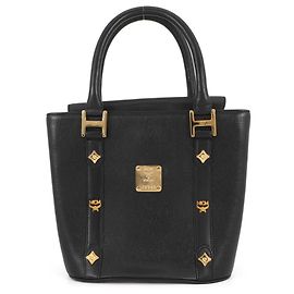 Sac à main MCM en cuir noir Noir