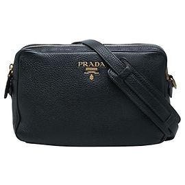 Prada Logo Crossbody Shoulder Bag Black