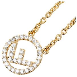 Fendi Halskette mit Strass-Anhänger Golden