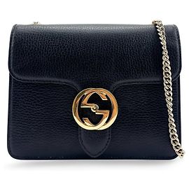 Gucci Interlocking Patent Small Schwarz