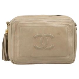 Chanel Vintage CC Tassel Camera Lambskin Small Bege