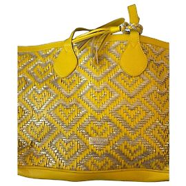 Autre Marque Sac cabas Lollipops Paris en cuir tressé jaune Doré Jaune