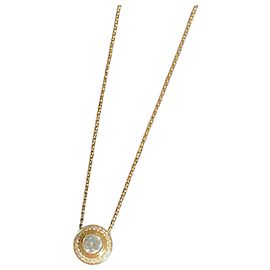 Collar Cartier de Oro Rosa con Disco de Diamantes Dorado