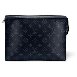 Louis Vuitton Pochette Voyage Reverse Monogram Eclipse Canvas MM Preto