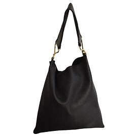 Marni Sac Hobo Large en Cuir Grainé Noir Noir