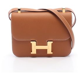 Hermès Sac à épaule Hermes Constance 24 Gold Marron