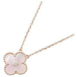 Van Cleef & Arpels Vintage Alhambra Necklace White Golden Other
