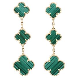 Orecchini Magic Alhambra Van Cleef & Arpels D'oro Verde