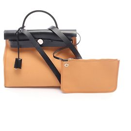 Hermès Hermes Herbag Zip PM Handtasche Braun Schwarz Andere