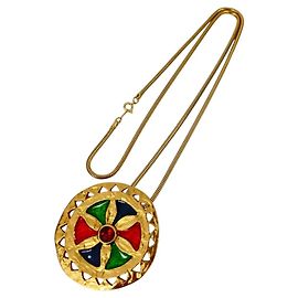Yves Saint Laurent Vintage Gold Plated Brooch Golden