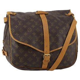 Bolsa de Ombro LOUIS VUITTON Monogram Saumur 35 M42254 LV Auth hk4132 Monograma