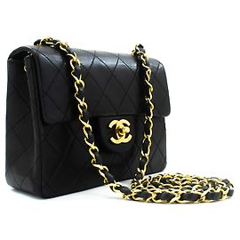 Borsa a tracolla Mini Square Small Chain CHANEL Nera Nero