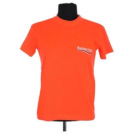 Camiseta Balenciaga naranja de algodón Naranja
