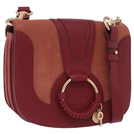Chloé Borsa a tracolla Chloe SeeByChloe Suede Red Gold Tone Auth 203350A Rosso Altro