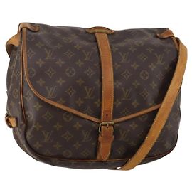 Bolso de hombro LOUIS VUITTON Monogram Saumur 35 M42254 LV Auth hk4133 Monograma
