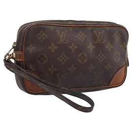 LOUIS VUITTON Monogram Marly Dragonne PM Clutch Bag M51827 LV Auth 204218 Monogram
