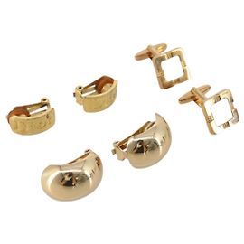 Boucles d'oreilles Cuffs Christian Dior Métal Lot de 3 Ton Or Auth BA15051 Autre