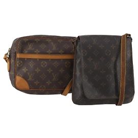 LOUIS VUITTON Bolsa de Ombro Monogram Conjunto de 2 LV Auth 190371 Monograma