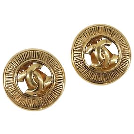 CHANEL Ohrringe Metall Goldfarben CC Auth 204143V Andere