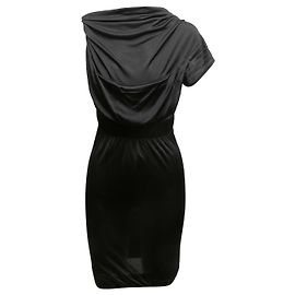 Robe drapée asymétrique Vivienne Westwood Anglomania noire Taille US XS Noir