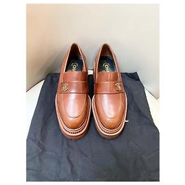 Chanel Bailarinas de Cuero Marrón Talla 35.5 Multicolor