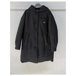 Manteau Prada en coton coupe oversized Multicolore