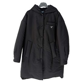Prada Oversized Mantel aus Baumwolle Mehrfarben