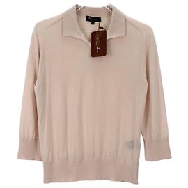 Pull Loro Piana en cachemire rose manches bouffantes Multicolore