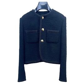 Veste en tweed Céline avec boutons dorés Taille 40 Multicolore